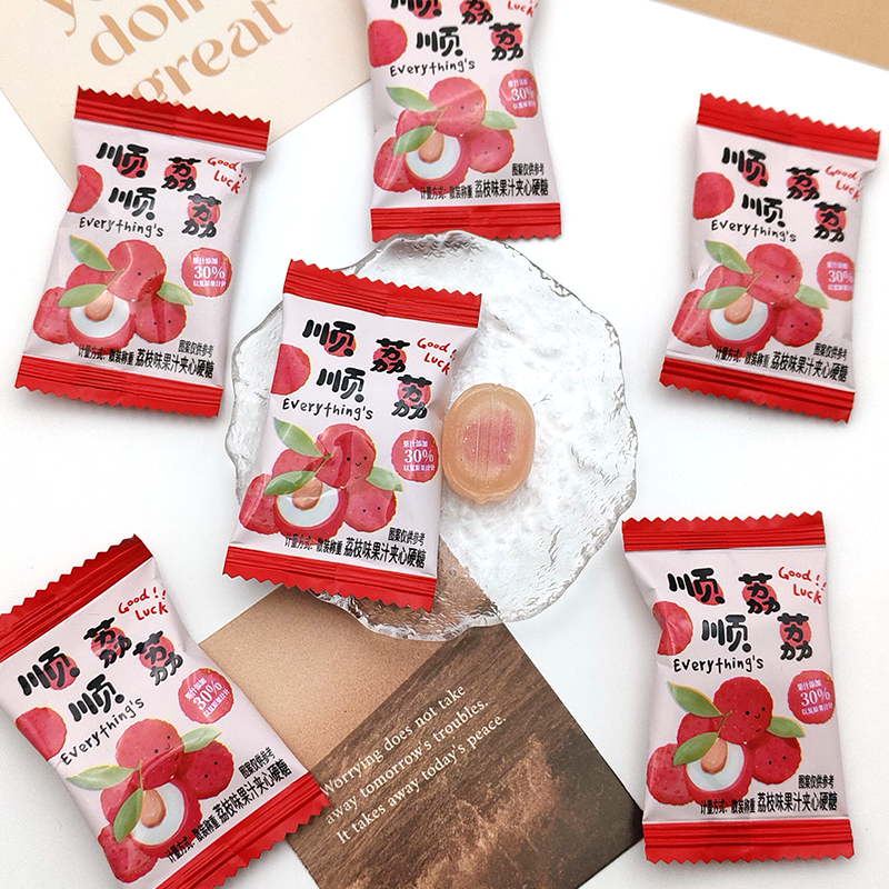 VIKOI唯口爱荔枝味夹心硬糖散装结婚喜糖休闲零食办公室招待糖果,零食/坚果/特产,喜糖,淘宝优惠券,粉丝福利购,淘宝优惠卷