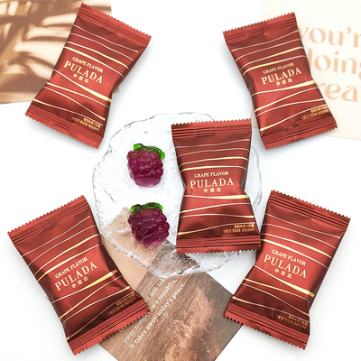 PULADA朴拉达葡萄味果汁软糖高颜值高端喜糖结婚订婚伴手礼散装