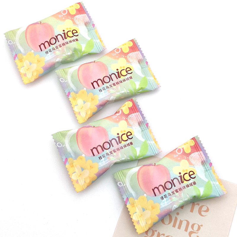 MONICE茉奈桂花乌龙蜜桃味绵绒糖夹心棉花糖喜糖散装休闲零食糖果