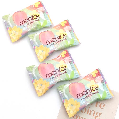 MONICE茉奈桂花乌龙蜜桃味绵绒糖夹心棉花糖喜糖散装休闲零食糖果