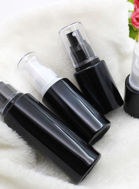 黑色玻璃分装喷雾喷瓶乳液按压瓶便携避光20 30 40 60ml化妆品瓶