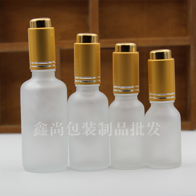 透明蒙砂玻璃精油瓶磨沙调配瓶