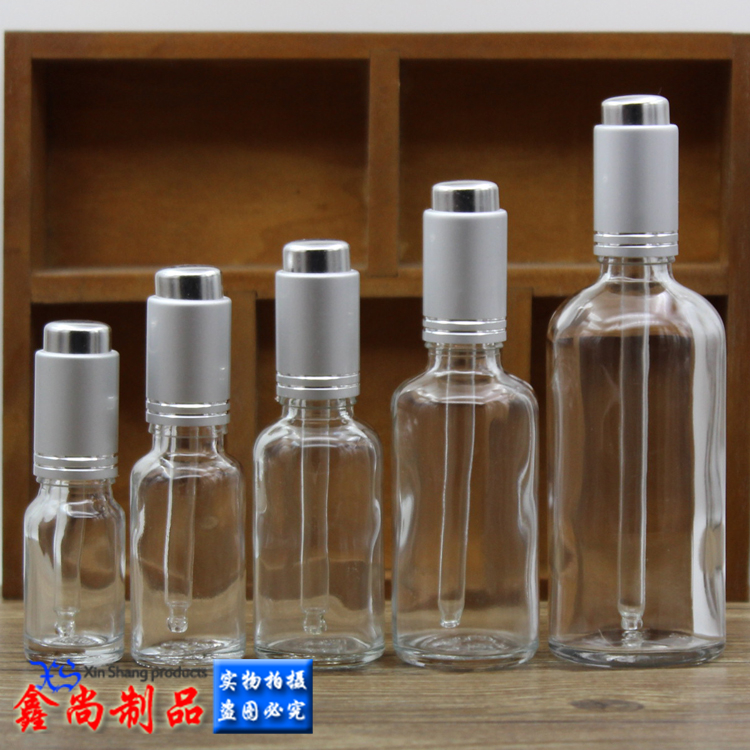 透明玻璃精油瓶精油调配瓶哑银