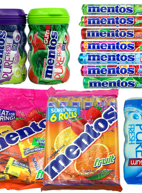 【临期】mentos曼妥思水果味充气糖果Fruit candy口香糖Chewing