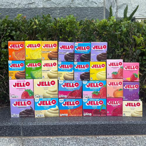 美国JELLO Instant Pudding Pie Filling Gelatine杰乐果冻布丁粉