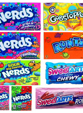 临期】进口Nerds  RUNTS GOBSTOPPER Candy雀巢旺卡彩色粒粒糖果
