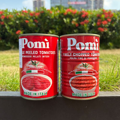 Pomi蒂维勒意大利进口番茄酱去皮切丁整番茄碎TomatoPaste家用