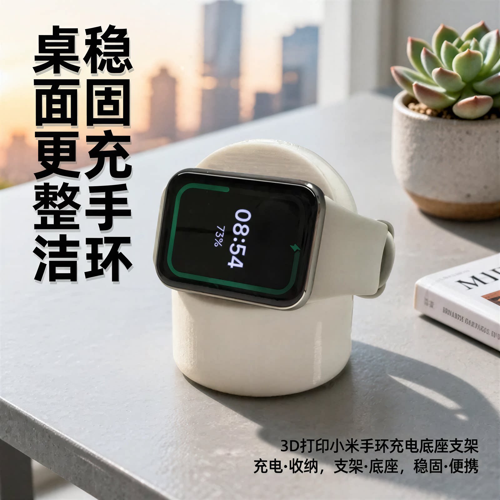 3D打印小米手环充电底座支架图片