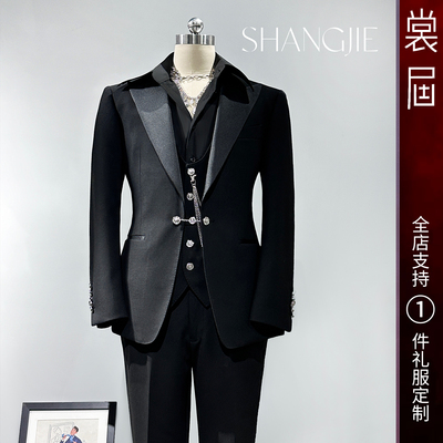 裳届Design【黑骑士】男团西服装原创高级感外套主播新款订定制