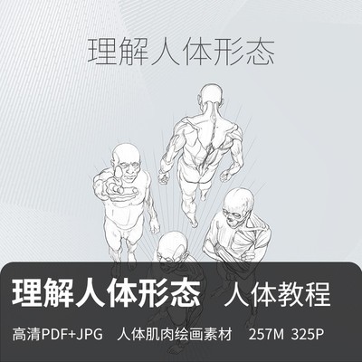 理解人体形态 美术素描速写绘画CG肌肉骨骼解剖 高清PDF+JPG素材