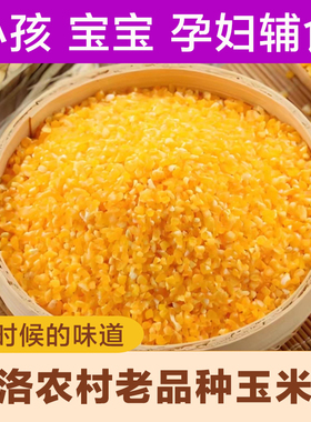 老品种玉米糁糊汤陕西秦岭苞谷碴新鲜玉米糁子粗粮老少皆宜熬稀饭