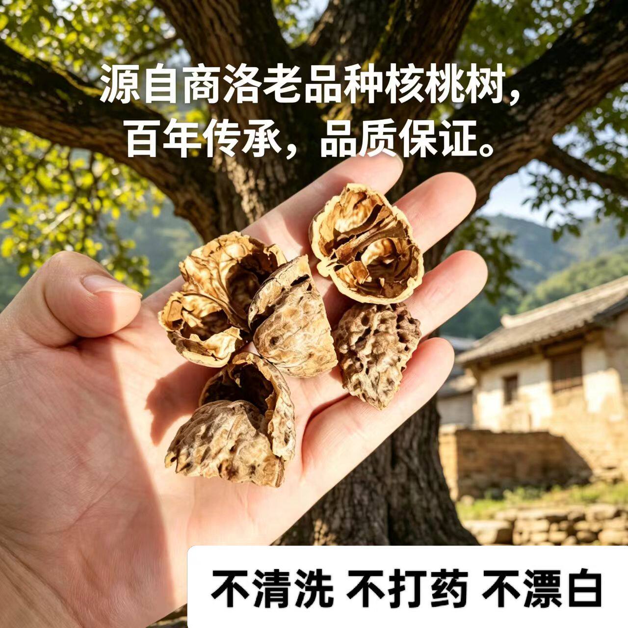 商洛野生核桃壳核桃皮分心木煮鸡蛋不漂白无硫熏天然中药材厚壳