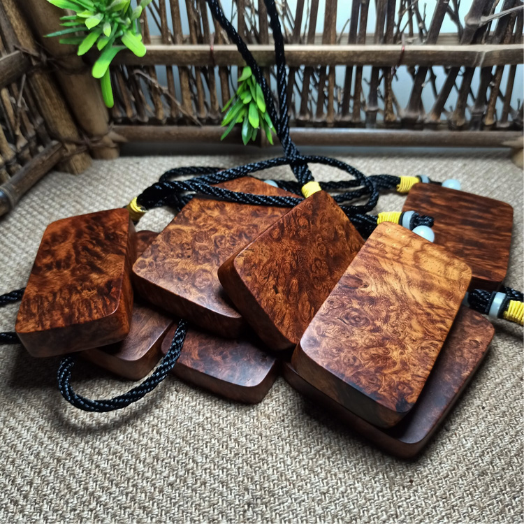 去木去原木文玩花梨满瘤疤无事牌