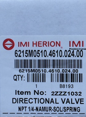 6215M3530.4610.024.00 现货norgren电磁阀 诺冠防爆电磁阀