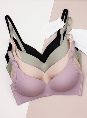黛安芬天然乳胶无钢圈内衣女聚拢睡眠文胸零束缚薄款胸罩E004220