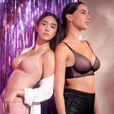 黛安芬水盈双生花无钢圈文胸