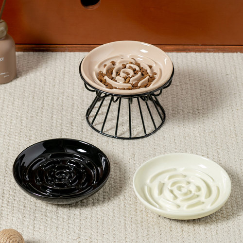 Miapet迷宫慢食宠物盘带加高铁架