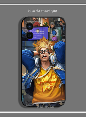 王者荣耀典韦 蓝屏警告皮肤11手机壳678适用iPhone15promax苹果12/13mini/14PLUSXR/se3岱宗OPPO华为vivo小米