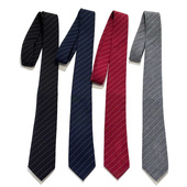 MIMI红底白色条纹领带女手打复古搭配百搭休闲学院风学生毕业腰带