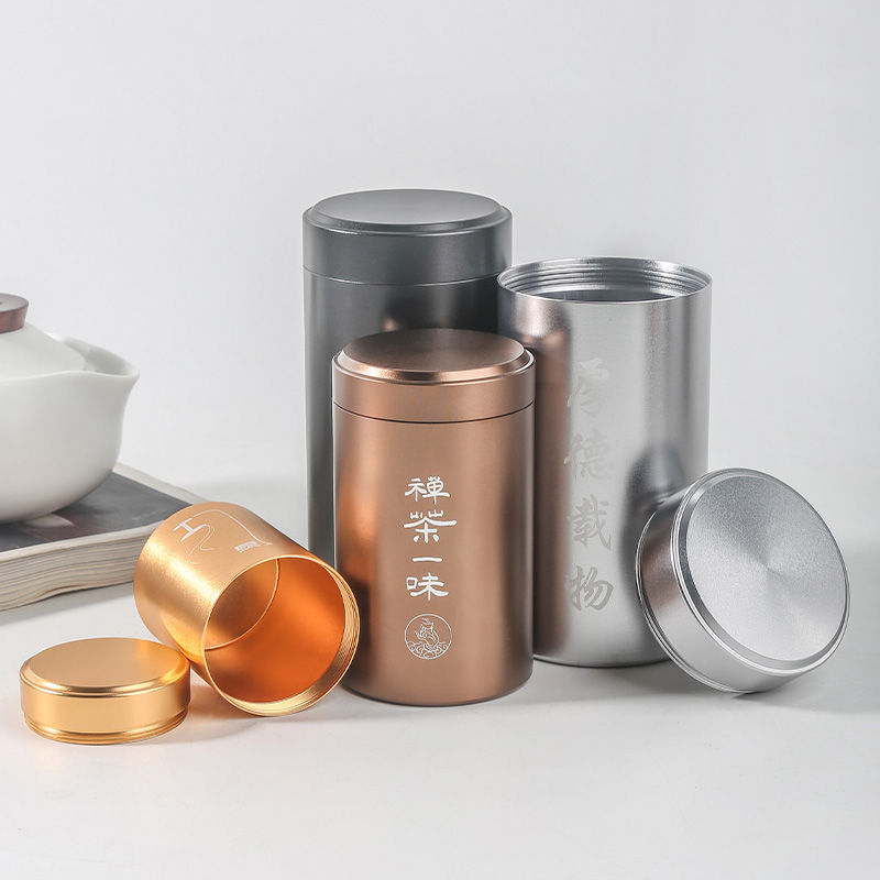 金属中式纯色定制茶叶罐