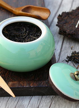 青瓷茶叶罐茶罐茶盒密封罐汝窑