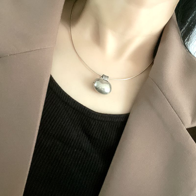 S925平安锁项链女项链925纯银
