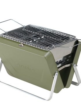 大迈便携折叠烧烤炉DM-9001放取不烫手伸缩烤网锁扣固定耐氧化