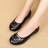 Clearance middle age Women's Shoes Mom shoes Single shoes genuine leather Flat shoes Doug shoes Middle and old age soft sole pregnant woman leather shoes