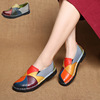 spring and autumn Ethnic style manual genuine leather Single shoes Mom shoes Low-heel Women's Shoes leisure time soft sole Soft surface Maternity shoes drive