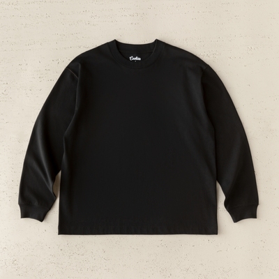 Cookies运动休闲落肩黑色长袖t