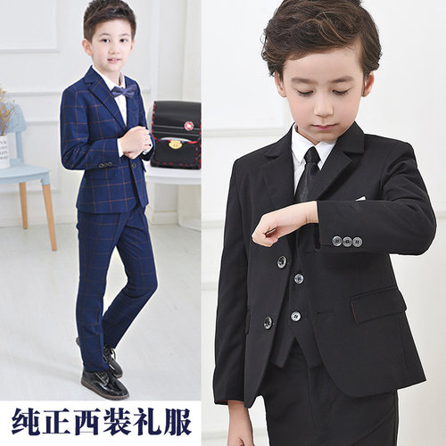 儿童西服套装男童钢琴演出服