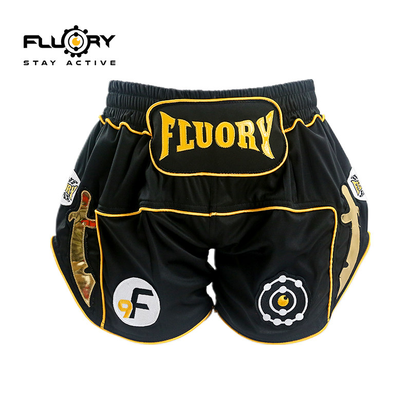 FLUORY火垒格斗搏击短裤男 mma花式专业泰拳短裤散打衣服装拳击裤