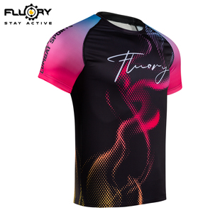 FLUORY火垒防磨紧身衣拳击衣服柔术防磨服散打mma格斗训练服男t恤