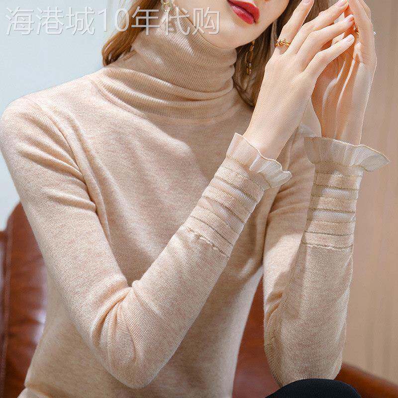 欧洲站堆堆领高领打底衫女2026春秋冬新款内搭羊绒打底衫羊毛衣潮