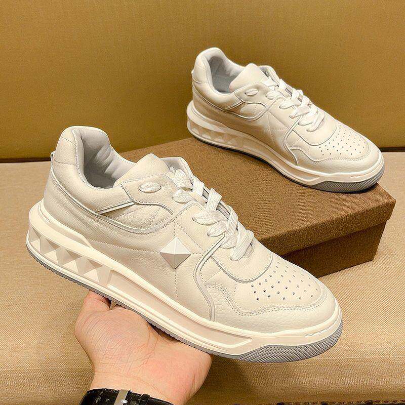 韩国专柜2025新款明星同款高端休闲板鞋欧洲站真皮男鞋潮牌小白鞋