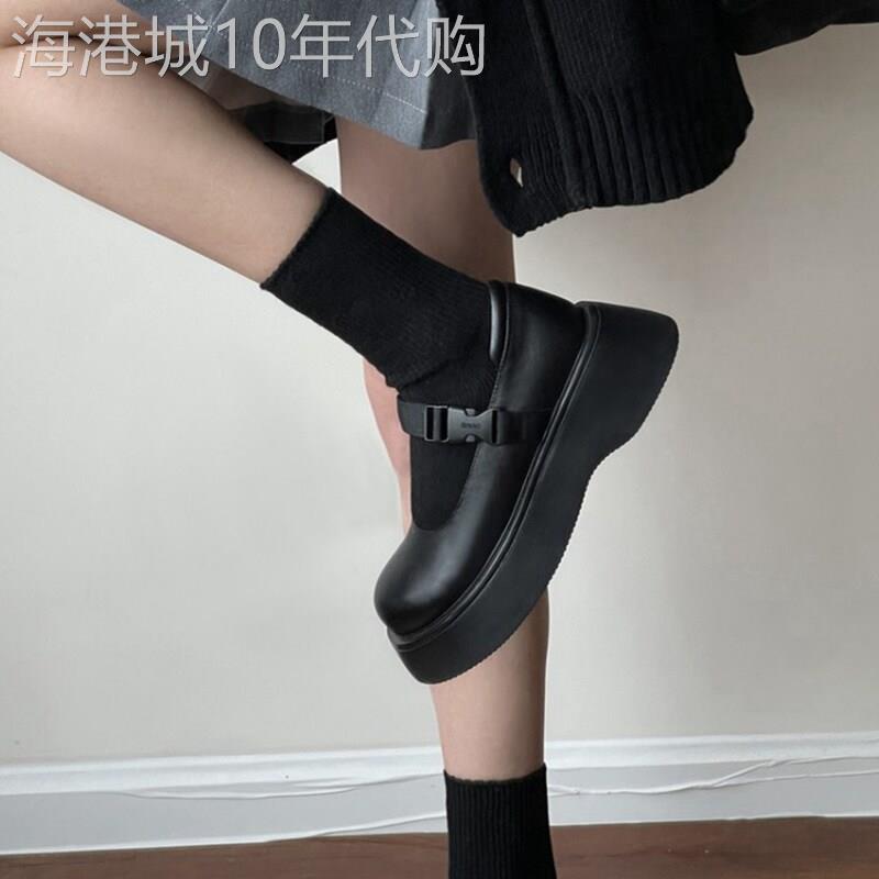 逆龄!敲可爱娃娃鞋~复古日系jk大头玛丽珍一字扣厚底松糕单鞋女