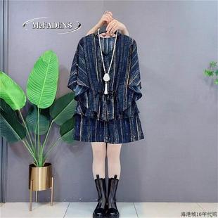 衫 夏季 香港大碼 減齡氣質(zhì)寬松短袖 新款 高級(jí)感時(shí)尚 短褲 女裝 洋氣套裝