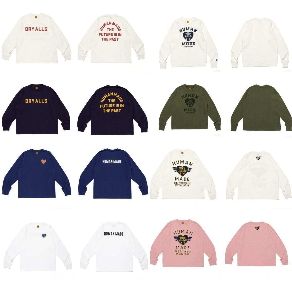 HUMAN MADE 重磅卡通印花可爱复古长袖T恤男女经典美式休闲卫衣潮