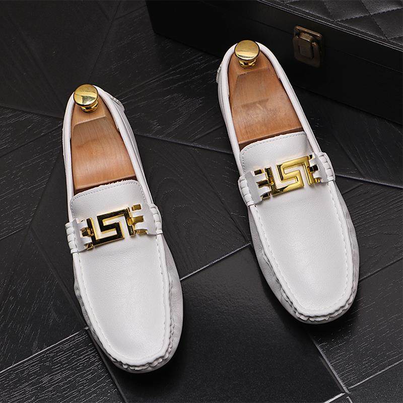 欧洲站豆豆鞋男2024年新款真皮高级感一脚蹬懒人休闲软底精神小伙