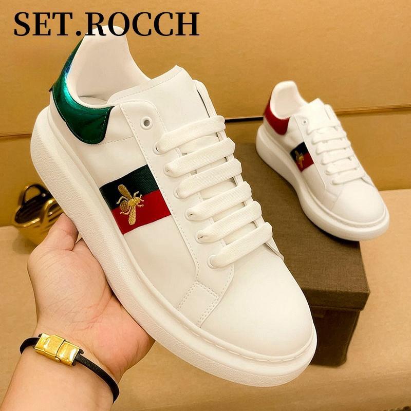 韩国专柜高端真皮小白鞋2025秋季男士奢侈品运动板鞋增高百搭男鞋