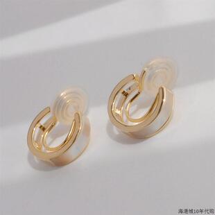 香港貝殼蚊香盤無耳洞耳夾女2025新款 網(wǎng)紅高級(jí)感氣質(zhì)百搭無痛耳圈
