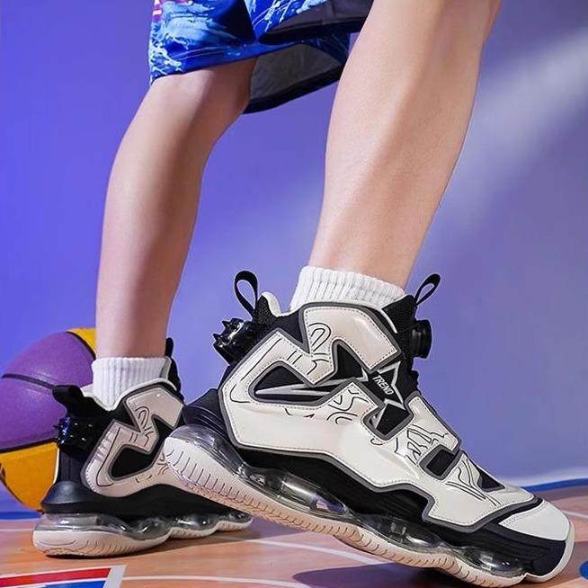 秋冬潮流男鞋篮球鞋2025新款男款皮面潮流运动鞋子男士气垫跑步鞋