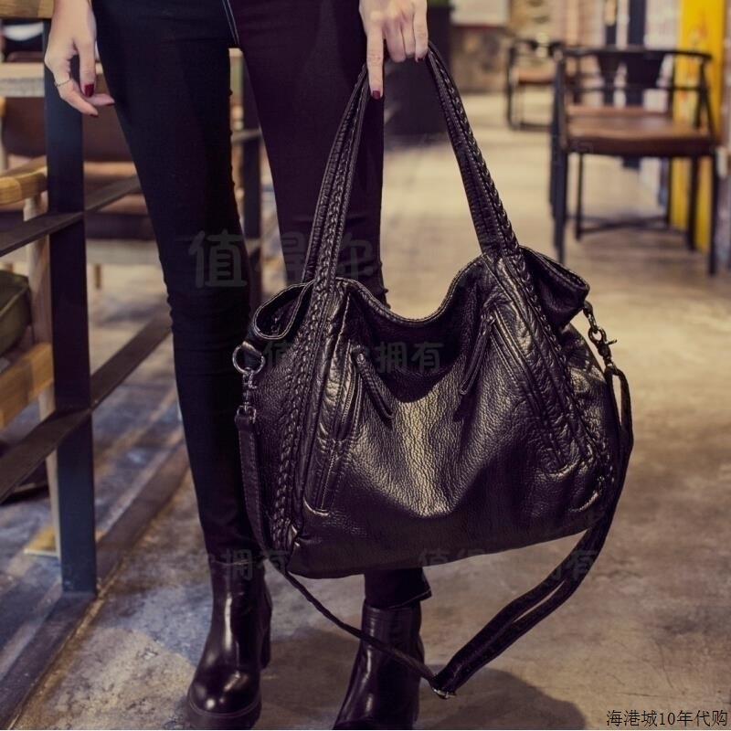 香港女包2025新款大容量高级感软皮羊皮真皮手提单肩斜挎托特大包