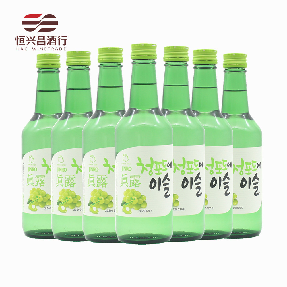 真露青葡萄味利口酒烧酒 360ml*20瓶 真露果味 韩国进口配制洋酒