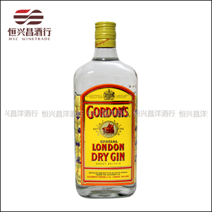 哥顿 金酒 750ml 洋酒 调酒鸡尾酒基酒 原装进口 伦敦干金酒