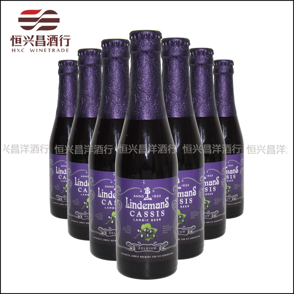 林德曼蓝莓（黑加仑）啤酒250ml*24瓶Lindemans 果味啤酒 比利时