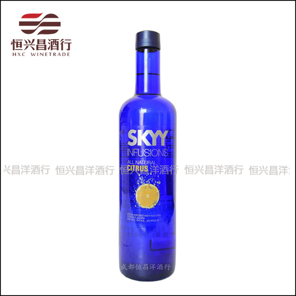 深蓝伏特加 蓝天伏特加 柑橘味 Skyy Vodka洋酒 烈酒 基酒 750ml