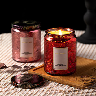 香薰蜡烛茶香氛礼盒高级感礼物卧室内持久留香安神助眠家用去异味