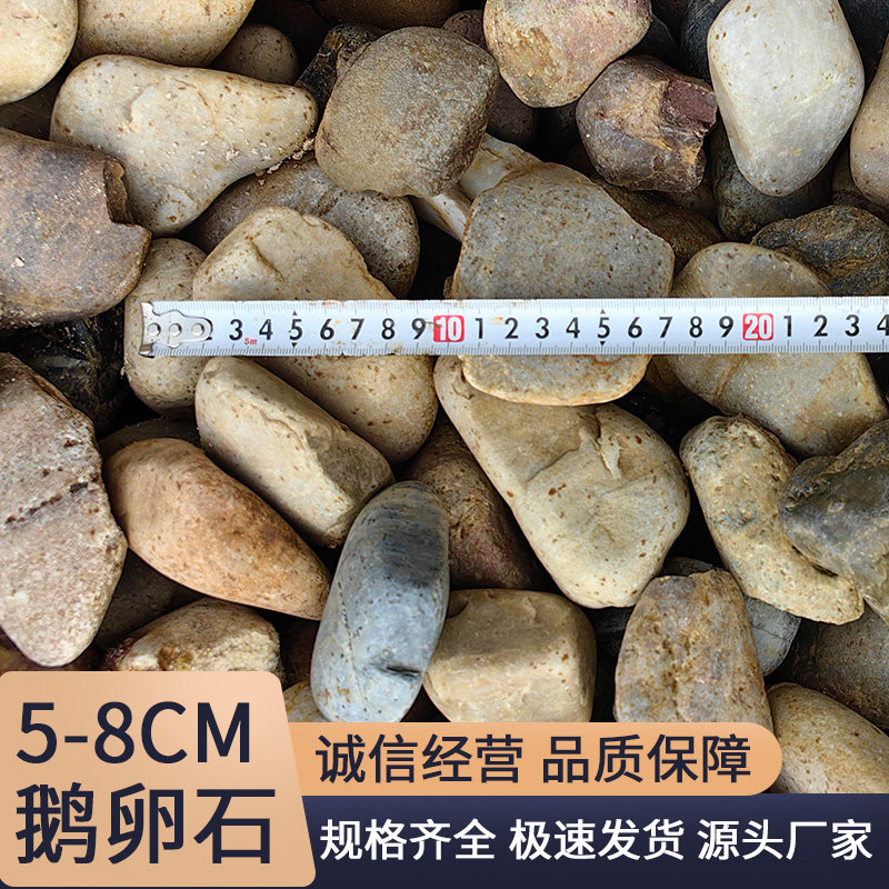 鹅卵石批发变压器用5-8厘米鱼池铺底水处理石头园林铺地景观石子
