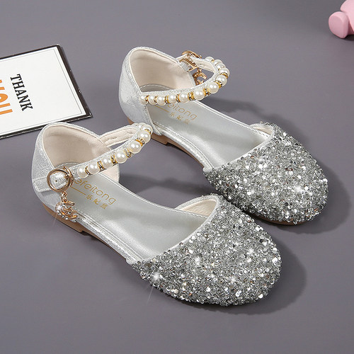 乐妃童女童水钻公主水晶鞋